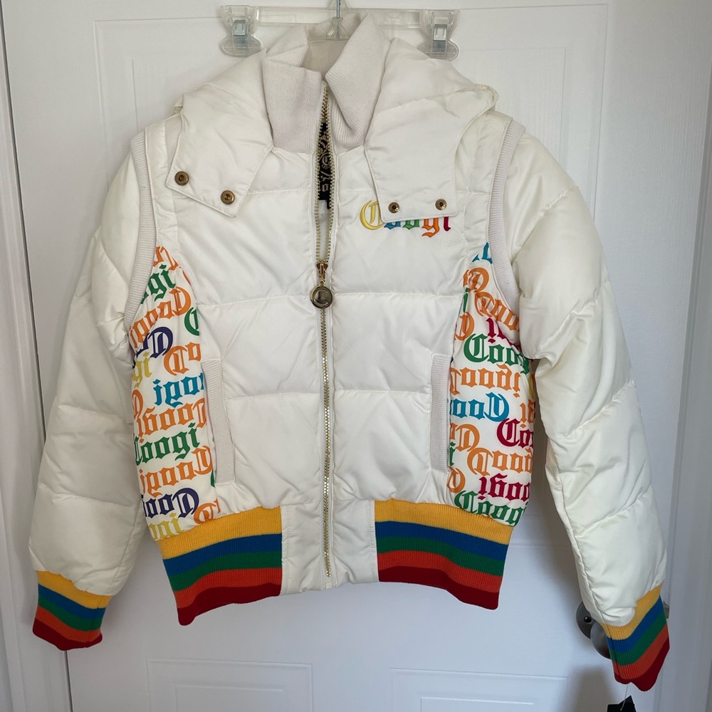 Vintage COOGI Australia Puffer Jacket | NWT | Rainbow Trim | Women’s M